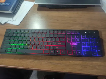 کیبورد و ماوس گیمینگ فاطر مدل CWR-7000B، سوییچ ممبران، Full-Size، نورپردازی RGB