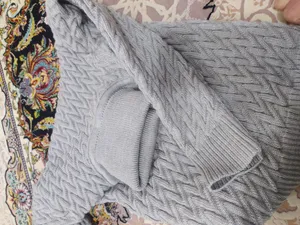 تجریه خرید پلیور مردانه مدل یقه اسکی کد TN090 رنگ طوسی روشن