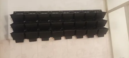 گلدان دیواری طرح دیوار سبز مدل Lotus بسته 6 عددی