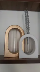 ست ۴ تکه دکوری گلدان و جاشمعی بتنی مدل آلا