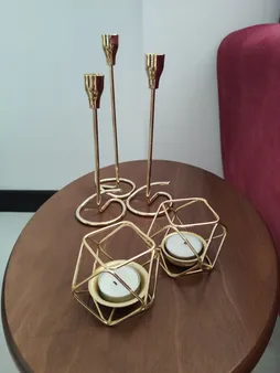 جاشمعی مدل DE-NZ191 طرح مارپیچ ساده مجموعه 3 عددی