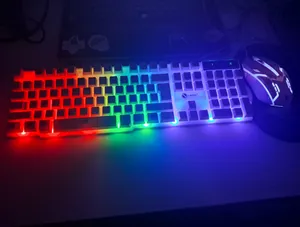 تجریه خرید کیبورد و ماوس گیمینگ لایماید مدل NEW GAMING-GTX300، سوییچ ممبران، Full-Size، نورپردازی LED RGB