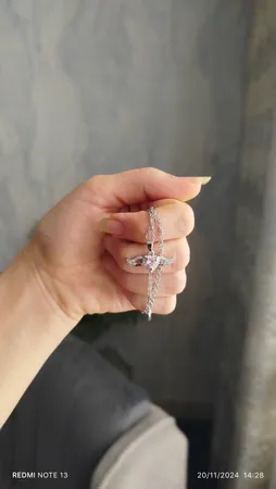 گردنبند زنانه مدل قلب بالدار بال متحرک