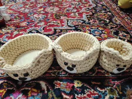 ارگانایزرکودک طرح خرسی مدل تریکو کد BEAR-02 مجوعه 3 عددی