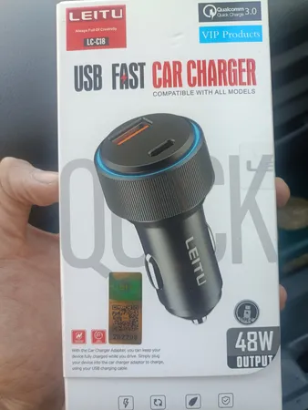 شارژر فندکی لیتو مدل LC-C18 به همراه کابل تبدیل USB-C