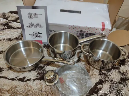 ست ظرف غذای کودک پارس استیل مدل Metal Handle