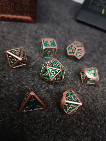 تاس بازی مدل چند ضلعی بسته 7 عددی