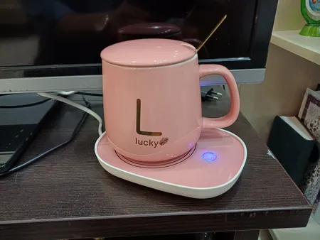 ماگ حرارتی لاکی مدل Temperature Plus به همراه صفحه گرم‌کن برقی
