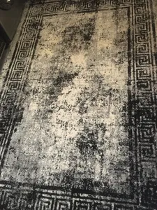 تجریه خرید فرش ماشینی ساوین کد 4118 زمینه مشکی