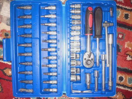 مجموعه 46 عددی آچار و سری بکس باس کد 46s