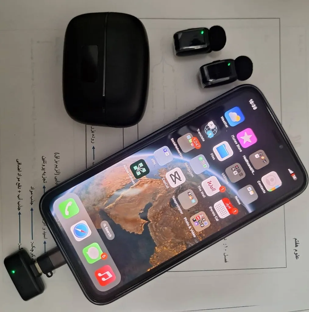 ست میکروفن بی سیم مدل SX35 mini با درگاه اتصال تایپ سی