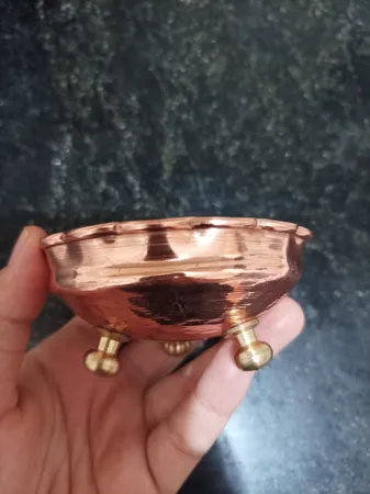 کاسه مسی طرح 3 پایه کد ZH249.1