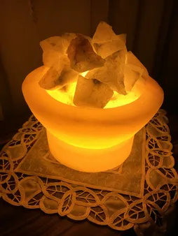 آباژور سنگ نمک طب سنگ طرح کاسه کد TA-50106