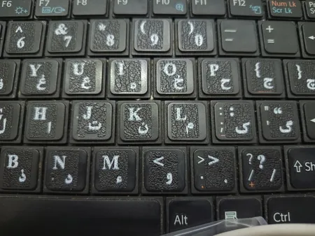 برچسب حروف فارسی کیبورد طرح مات به همراه محافظ کیبورد مناسب برای لپ تاپ 15.6 اینچ