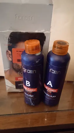 شامپو رنگ فاربین مدل 1.0 حجم 250 میلی لیتر رنگ مشکی به همراه شامپو تثبیت کننده رنگ مو فاربن مدل 01 حجم 250 میلی لیتر