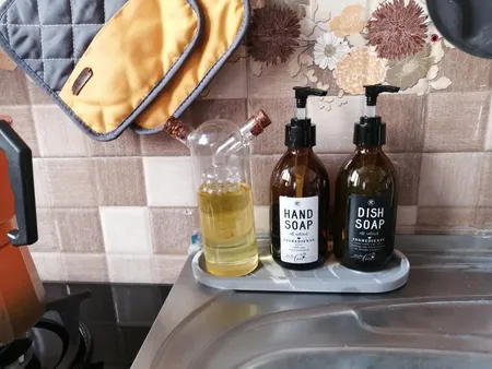 مخزن مایع ظرفشویی و دستشویی مدل GH608 مجموعه 2 عددی