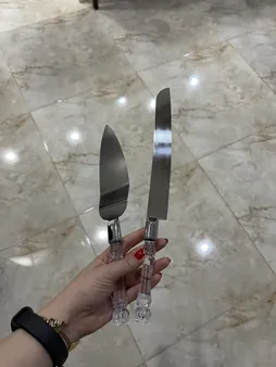 ست کارد و کفگیر سرو کیک مدل کریستال کد 7