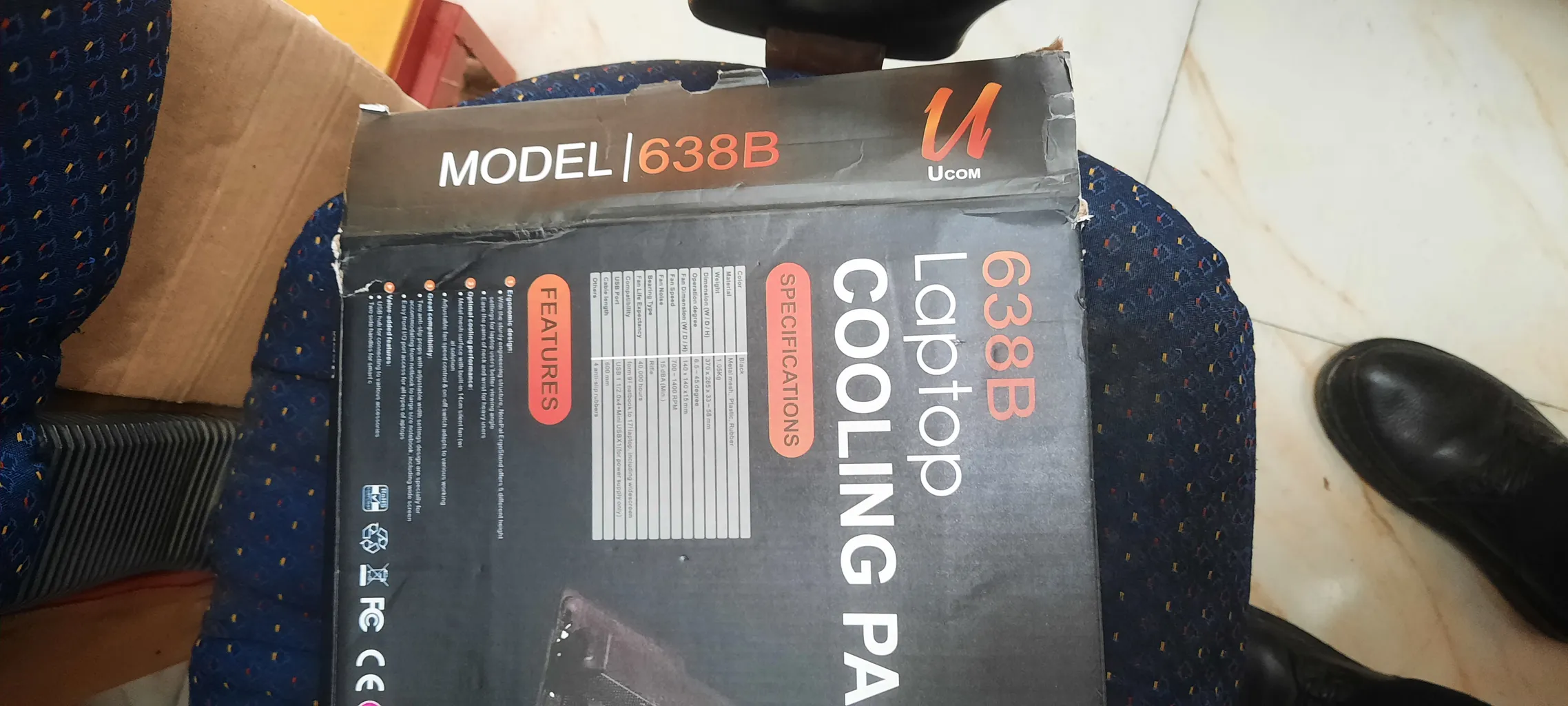 پایه خنک کننده  لپ تاپ یوکام مدل تنظیم ارتفاع 638B