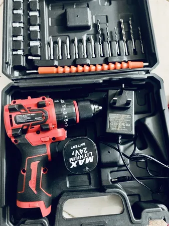 مجموعه 27 عددی دریل پیچ گوشتی چکشی شارژی باس مدل براشلس کد 1