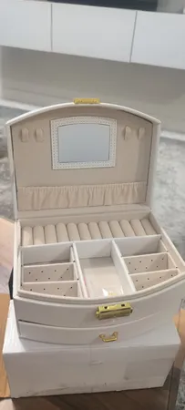 جعبه جواهرات مدل چرمی آینه دار