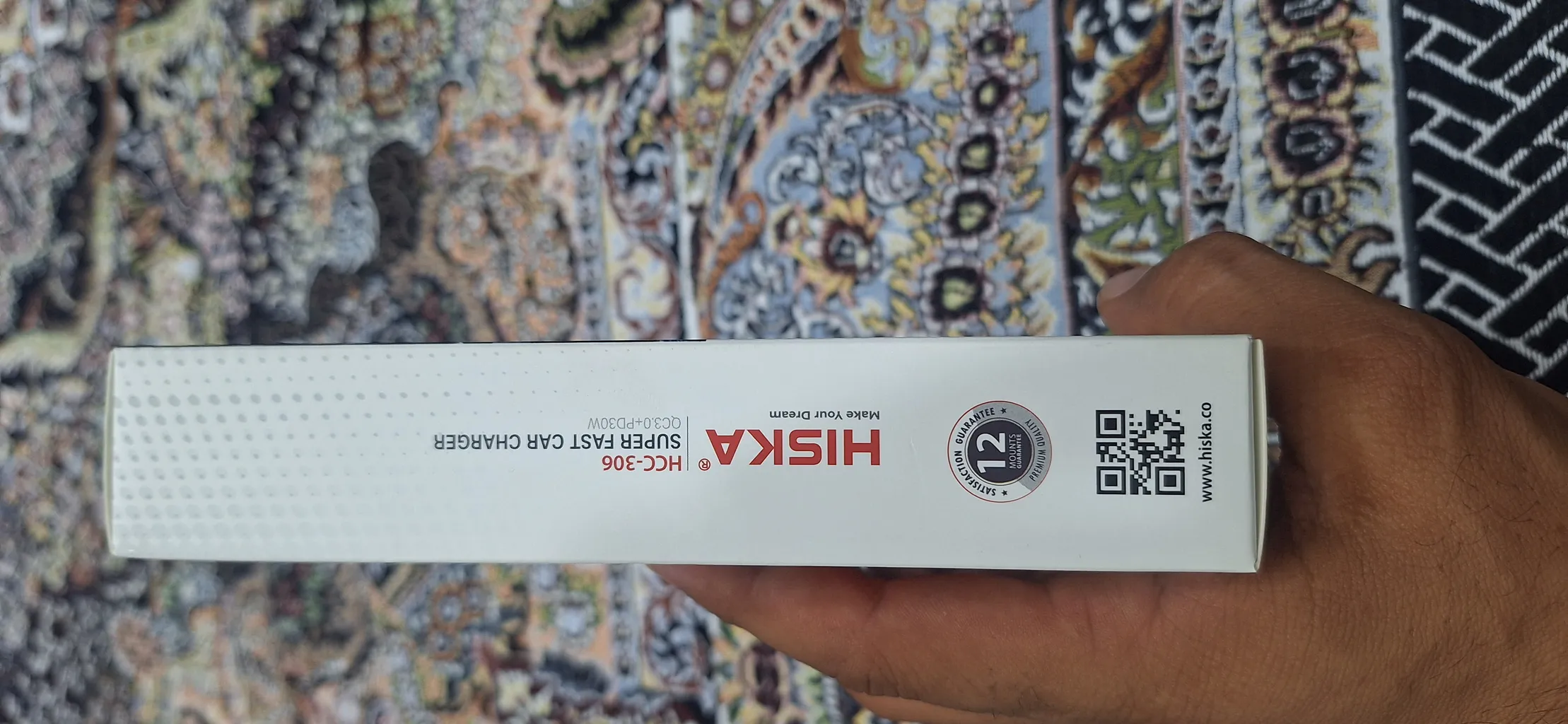 شارژر فندکی هیسکا مدل HCC-306 به همراه کابل تبدیل  USB-C