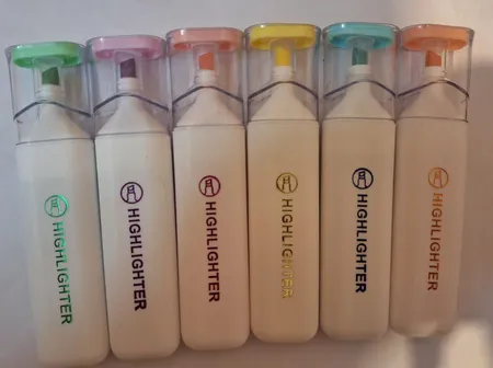 ماژیک علامت گذار مدل طرح پاستلی مجموعه 6 عددی