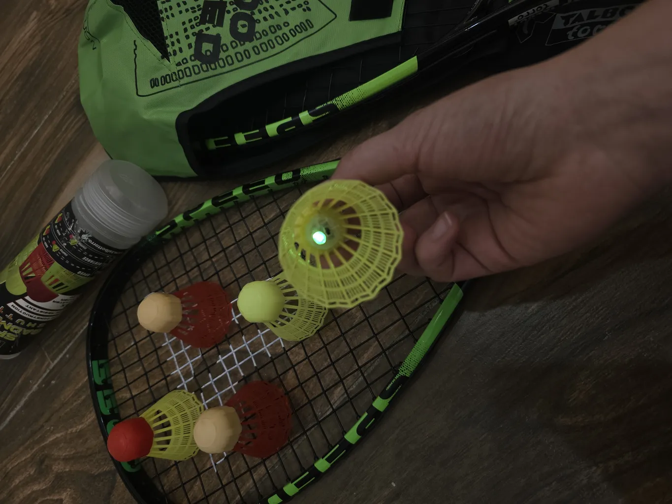 راکت بدمینتون تالبوت تورو مدل Set SPEED 5500 LED بسته 2 عددی