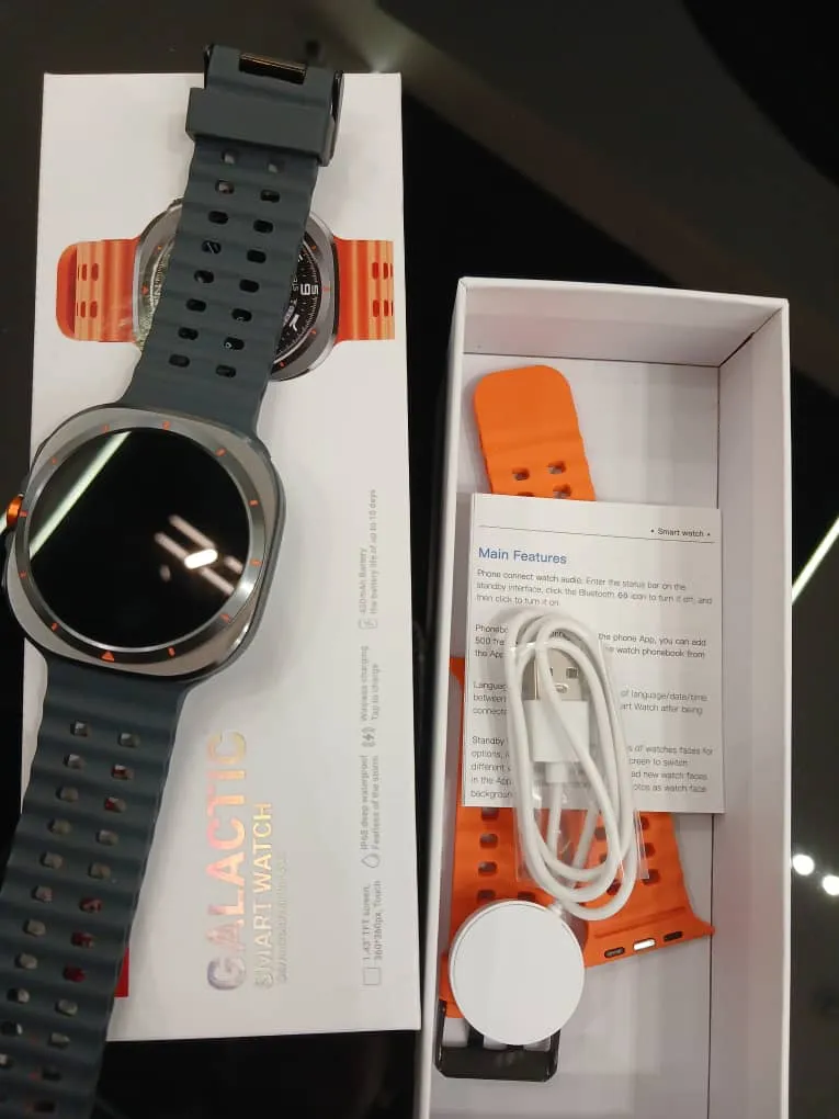 ساعت هوشمند هیسکا مدل GALACTIC با بند سیلیکونی