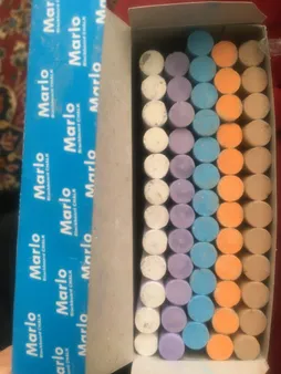 گچ رنگی مارو مدل X60 بسته 60 عددی