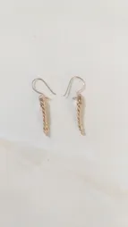 گوشواره طلا 18 عیار زنانه طلای مستجابی مدل حصیری کد 1