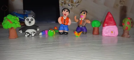 خمیر و ابزار مجسمه سازی مجسمه سازی کد‌ 007 بسته 12 عددی به همراه ابزار