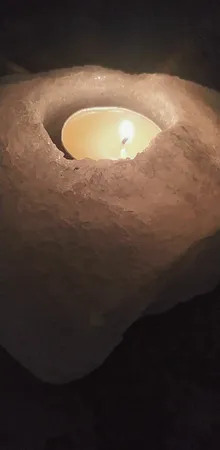 جا شمعی سنگ نمک مدل MT402