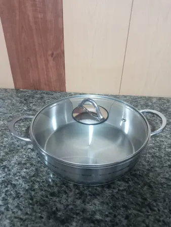 تابه دستی لوکس مدل استیل کد SM1 سایز 24