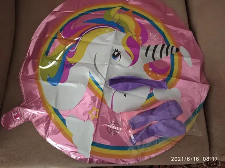 استند بادکنک مدل اسب تک شاخ مجموعه 8 عددی به همراه بادکنک