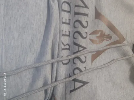 هودی مردانه طرح Assassins کد S436 رنگ طوسی