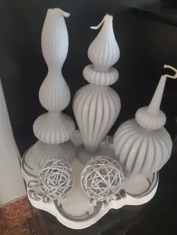 شمع دست ساز مدل گلدان مجموعه 3 عددی