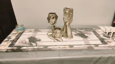 گلدان دکوری طرح افسوس مجموعه 3 عددی