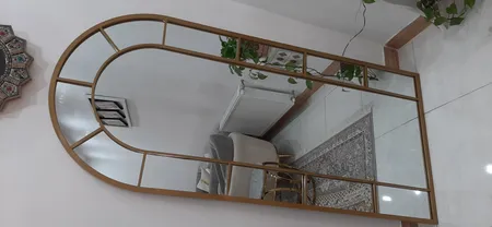 آینه مدل گنبدی فلزی طرح پنجره نیمه مشبک کد 180