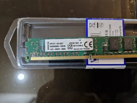 رم کامپیوتر DDR3 تک کاناله 1600 مگاهرتز کینگستون مدل KVR ظرفیت 4 گیگابایت
