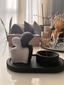 جاعودی سنگی طرح عشق مدل MD043-A مجموعه 3 عددی