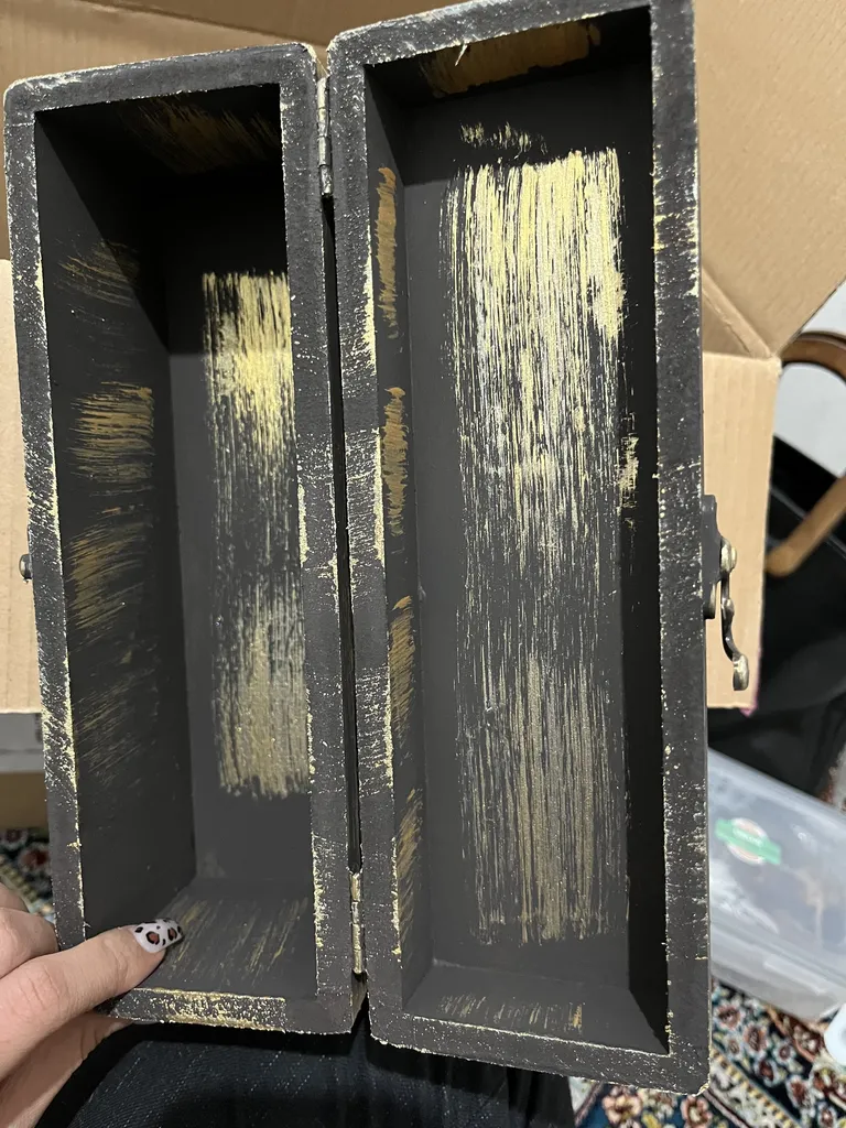 جعبه هدیه چوبی مدل فانتزی طرح نوشته کد WB92