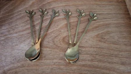 قاشق چای خوری مدل برگ کد 00601 مجموعه 6 عددی