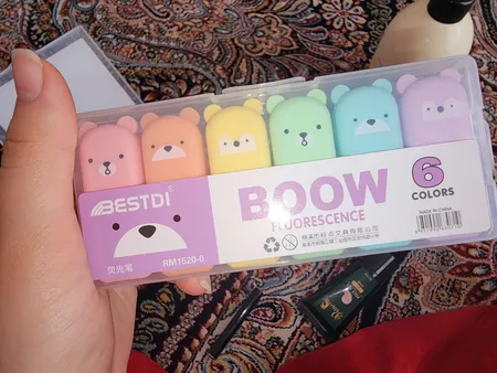 ماژیک علامت گذار مدل BOOW بسته 6 عددی