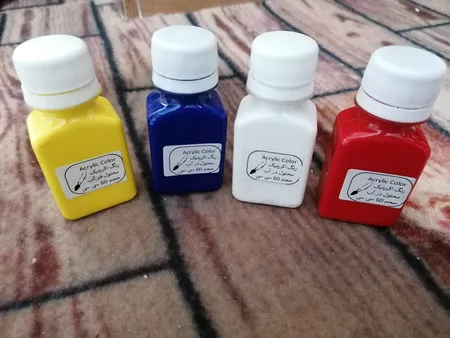 رنگ اکریلیک کد 4 حجم ۶۰ میلی لیتر بسته ۴ عددی