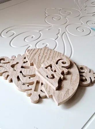 شلف دیواری مدل لوزی کد 09030035 سایز متوسط