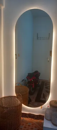 آینه مدل قدی هلالی بک لایت کد 170