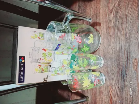 ست پارچ و لیوان 7 پارچه لومینارک مدل CRAZY FLOWRS