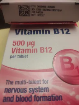 قرص ویتامین ب 12 یورو ویتال بسته 60 عددی