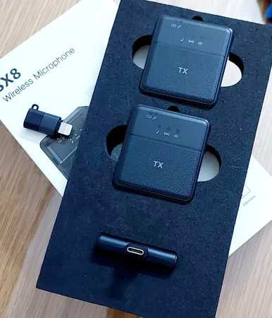 ست میکروفن یقه ای مدل SX8 Dual Mic Type-C