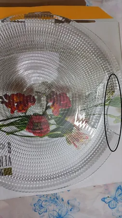 بشقاب غذاخوری بلور کاوه مدل ونیز 1105 بسته 6 عددی